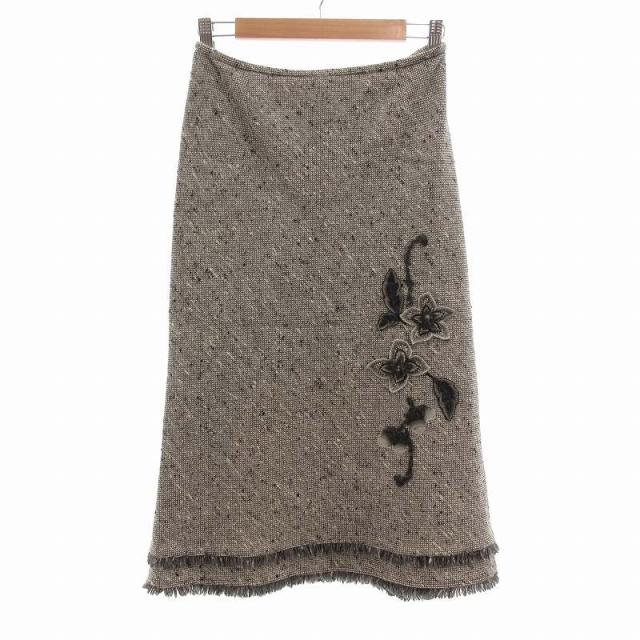 中古】銀座マギー セットアップ ジャケット スカート 総裏地 ツイード