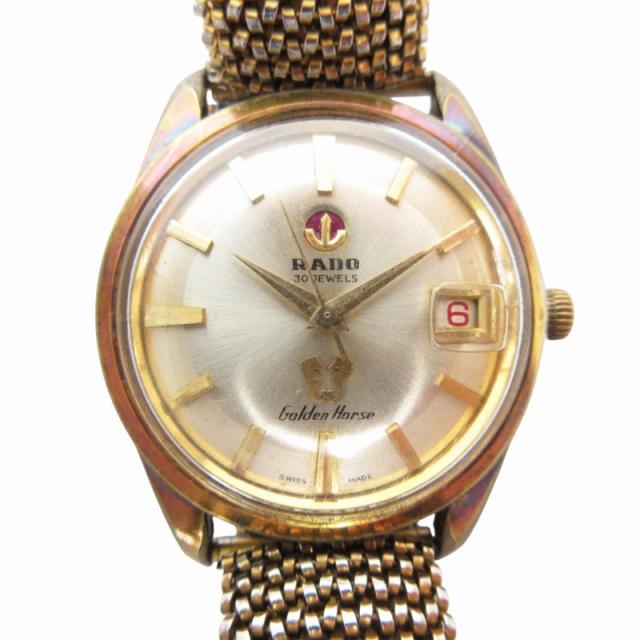 稼働　RADO シルバーコロニー　手巻き時計 メッシュベルト ホワイト RADO シルバー メッシュ腕時計 稼働 RADO シルバーコロニー 手