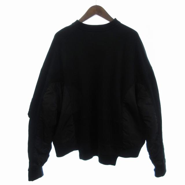 【中古】ヴァレンティノ ヴァレンチノ RE-SEW 20AW VLTNクルーネック スウェット トレーナー 黒 S ☆AA★ メンズ_1