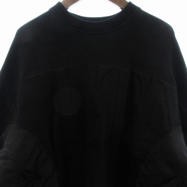 【中古】ヴァレンティノ ヴァレンチノ RE-SEW 20AW VLTNクルーネック スウェット トレーナー 黒 S ☆AA★ メンズ_2