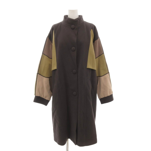 【中古】フィリップヴァルレイユ Philippe Vallereuil コート カシミヤ混 ロング 茶 ブラウン /AE ■GY99