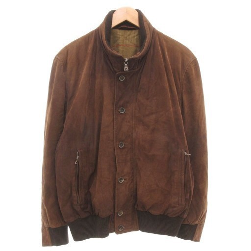 【中古】カプラウン KAPRAUN レザージャケット ブルゾン 革ジャン 茶 ブラウン /AE ■GY99 メンズ
