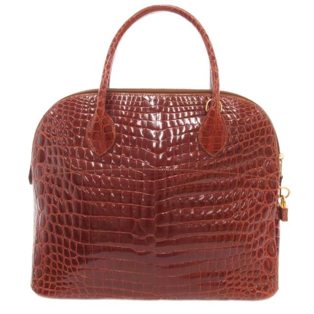 【中古】クワンペン KWANPEN 美品 クロコダイル ハンドバッグ ショルダー 2WAY レザー 茶 ブラウン /AE レディース 中古】クワンペン KWANPEN 美品 クロコダイル ハンドバッグ ショルダー
