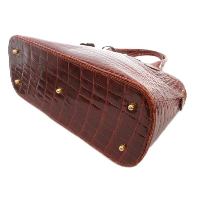 【中古】クワンペン KWANPEN 美品 クロコダイル ハンドバッグ ショルダー 2WAY レザー 茶 ブラウン /AE レディース 中古】クワンペン KWANPEN 美品 クロコダイル ハンドバッグ ショルダー