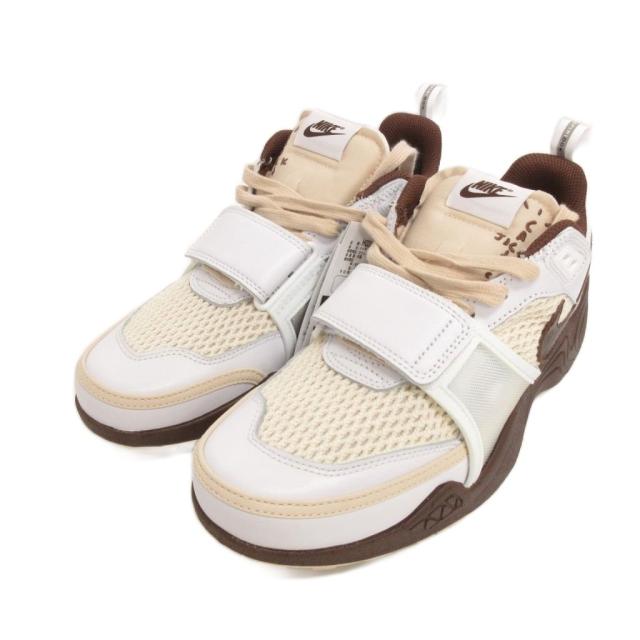 【中古】未使用品 ナイキ トラヴィス スコット ズーム フィールド ジャックス スニーカー HQ3073-100 26.5cm 茶 白