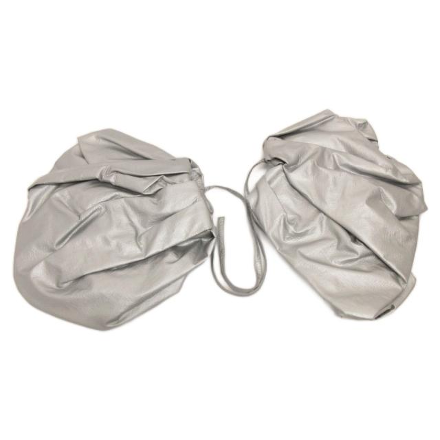 【中古】マークジェイコブス 美品 バブルトップ メタリック バルーン 半袖 ベアトップ 2 シルバーカラー