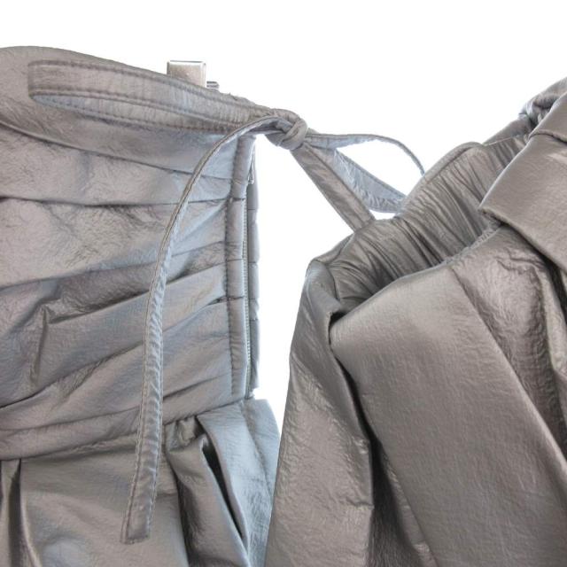 【中古】マークジェイコブス 美品 バブルトップ メタリック バルーン 半袖 ベアトップ 2 シルバーカラー