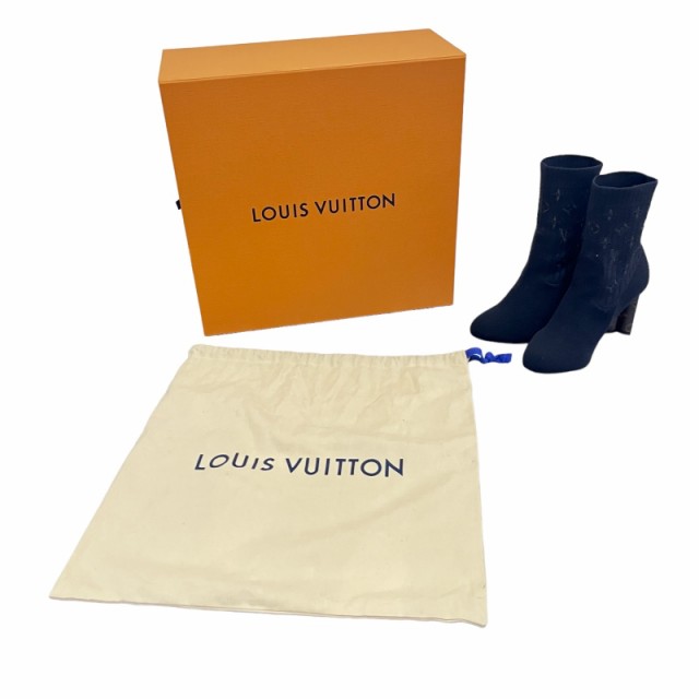 中古】ルイヴィトン LOUIS VUITTON シルエットライン・アンクルブーツ ...