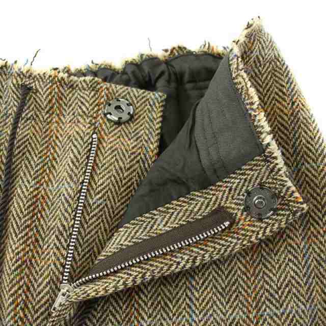 【中古】未使用品 ワイズ Y's ヨウジヤマモト 22AW WOOL BRITISH TWEED BACK DROP SKIRT スカート ロング  フレア ヘリンボーン 1｜au PAY マーケット