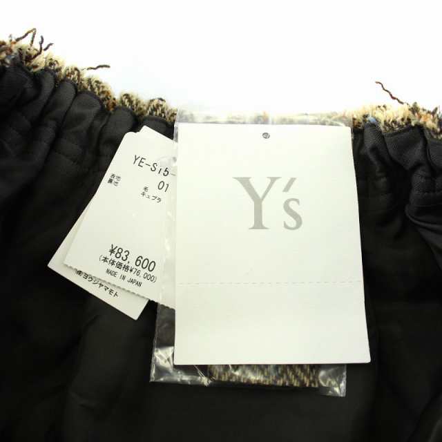 【中古】未使用品 ワイズ Y's ヨウジヤマモト 22AW WOOL BRITISH TWEED BACK DROP SKIRT スカート ロング  フレア ヘリンボーン 1｜au PAY マーケット