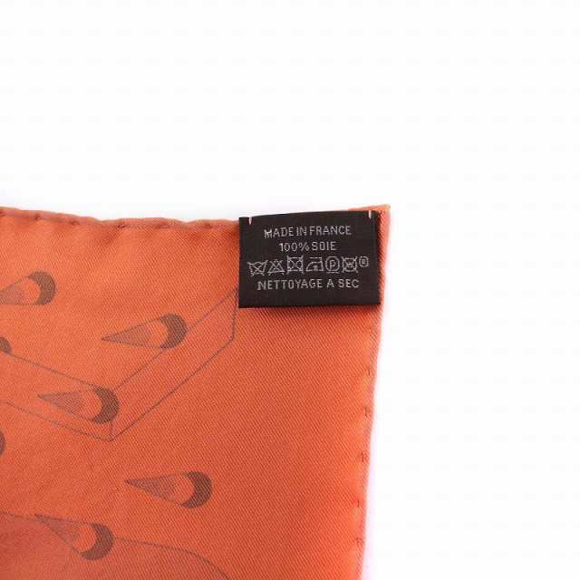 中古】エルメス HERMES カレ90 ウォッシュ SURTEINT CORAIL スカーフ