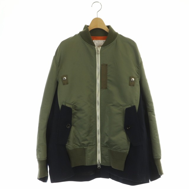 サカイ Nylon Twill Blouson 21AW 切替 ジャケット