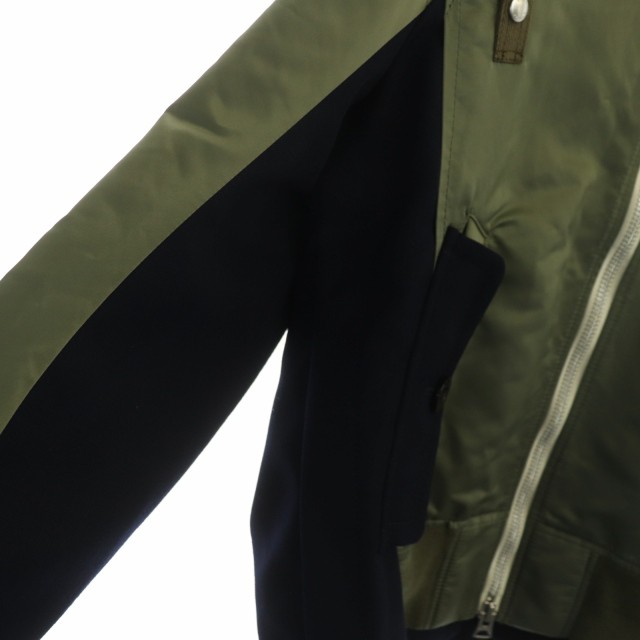 SACAI 21AW ドッキングデザイン　シャツ　ジャケット　長袖　ブルゾン