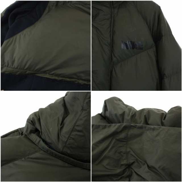 【中古】サカイ sacai NIKE Down Parka ダウンパーカ ダウンジャケット L カーキ ネイビー CT3269-355｜au PAY  マーケット