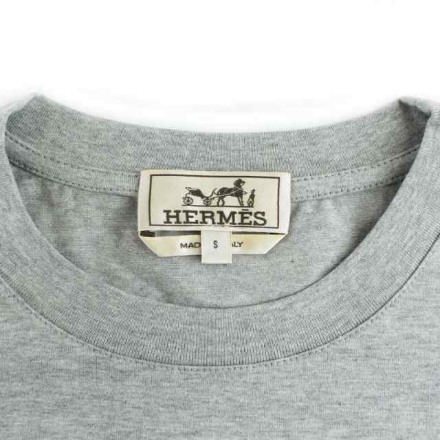 中古】未使用品 エルメス HERMES Tシャツ カットソー 半袖 レザー ...