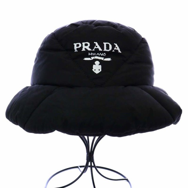 プラダ 21年製 帽子 バケットハット トライアングル NERO 2HC252 - その他