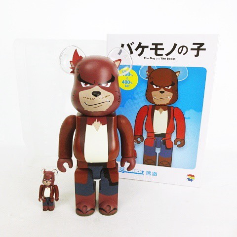 中古】ベアブリック BE@RBRICK 熊徹 100％ ＆ 400％ 2個入り セット 