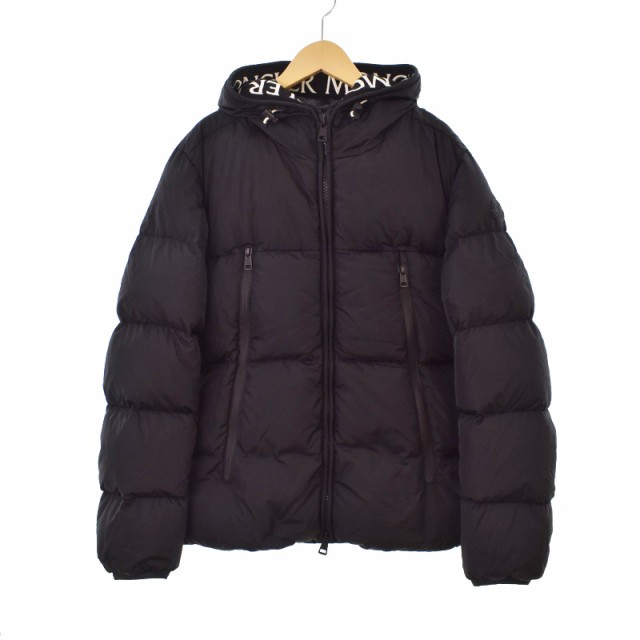 【中古】モンクレール MONCLER 19年製 MONTCLA モンクラー ダウンジャケット フード ロゴ 1 黒 E20914194385  C0300｜au PAY マーケット