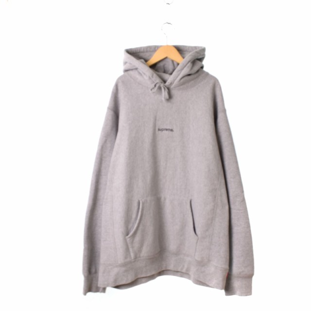 【中古】シュプリーム SUPREME 18AW Trademark Hooded Sweatshirt トレードマーク フーデッド パーカー XL  灰｜au PAY マーケット