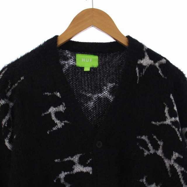 中古】ハフ HUF CRACKED CARDIGAN クラックトカーディガン ニット 長袖