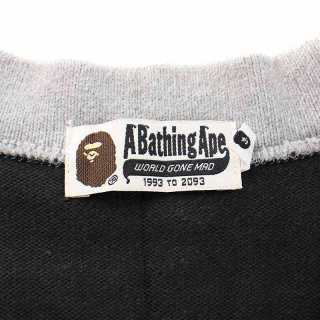 中古】アベイシングエイプ A BATHING APE カーディガン ロゴワッペン