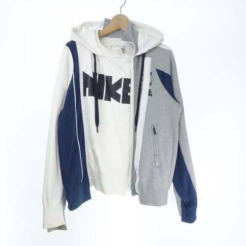 MサイズNike x Sacai Double-Zip Hoodie サカイ　フーディー