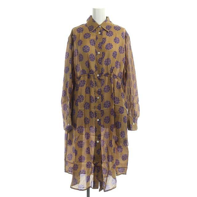【中古】マルタンマルジェラ Martin Margiela 6 MM6 メゾンマルジェラ 19SS ワンピース シャツ 38 茶 紫の通販は