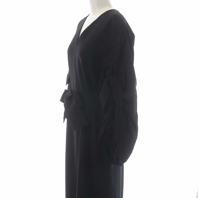 中古】アキラナカ AKIRA NAKA V-neck puff sleeves dress ドレス ワンピース 五分袖 Vネック パフスリーブ 1  黒の通販はau PAY マーケット - ブランド古着のベクトル | au PAY マーケット－通販サイト