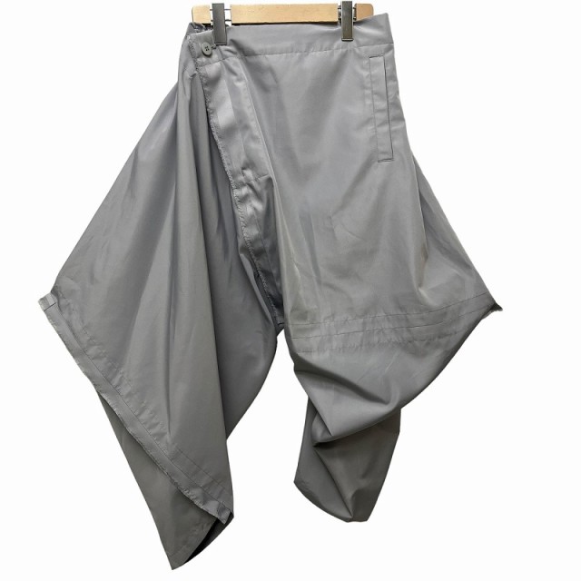 【中古】イッセイミヤケメン ISSEY MIYAKE MEN BUILD WRAP PANTS デザイン パンツ サルエルパンツ 2 M 灰 グレー LA41FF122