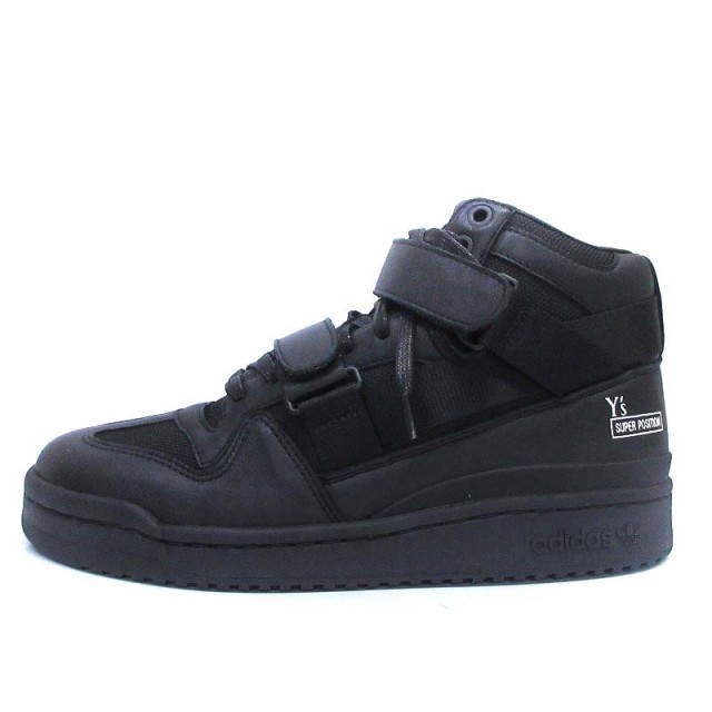 【中古】未使用品 アディダスオリジナルス adidas originals ワイズ Y's FORUM HI スニーカー US8 黒 IG9468