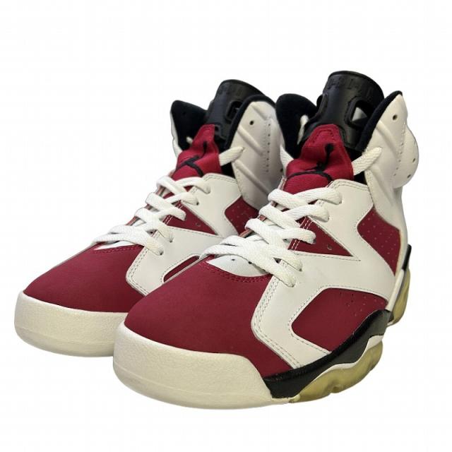 【中古】ナイキ NIKE AIR JORDAN 6 RETRO CARMINE CDP (2008) スニーカー 靴 322719-161 レッド × ホワイト  メンズの通販は 10,800円