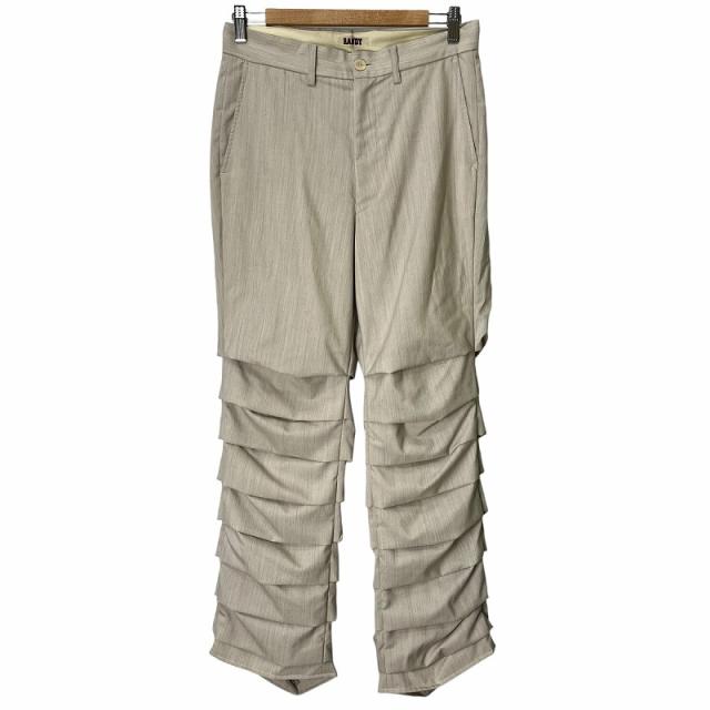 【中古】ランディ RANDY 23SS ACCORDION PANTS アコーディオン パンツ スラックス 1 ベージュ SS23-RPT03 メンズの通販はスラックス