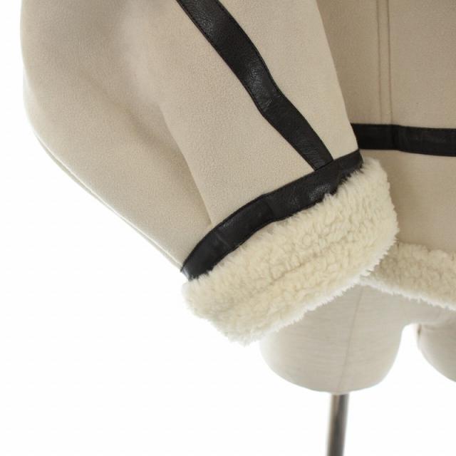 【中古】ファーファー ボンバージャケット コート ショート ダブル ベルト フェイクムートン F RWFJ224023 ▲H /SI1 中古】ファーファー ボンバージャケット コート ショート ダブル