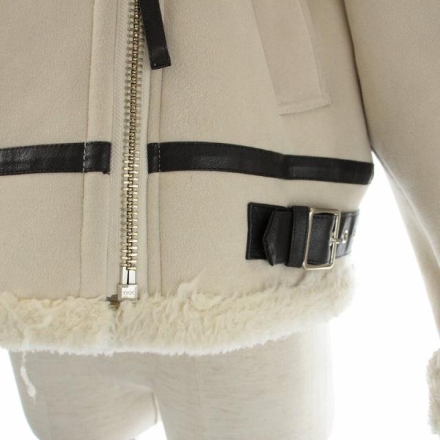 中古】ファーファー ボンバージャケット コート ショート ダブル