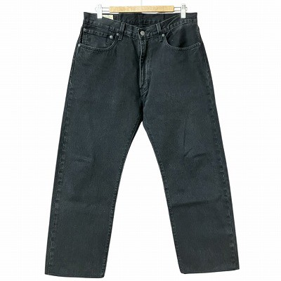 【中古】リーバイス Levi's 555 デニム パンツ リラックス ストレート ジーンズ  黒 ブラック W34L32 000LO-0002 の通販は