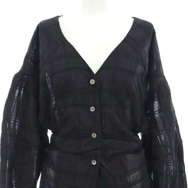 CLANE クラネ 24SS SHEER V NECK KNIT TOPS シアーVネックニット