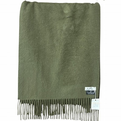 【美品】エルメスHERMES カシミア　マフラー　グリーン 中古】エルメス HERMES カシミヤ フリンジ マフラー 大判 緑