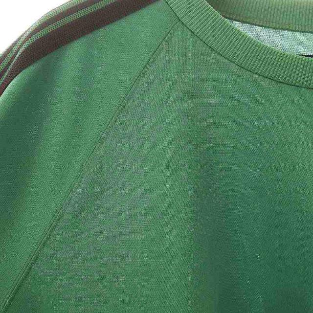 【中古】ニードルス ニードルズ Needles Track Crew Neck トップス カットソー 長袖 刺繍 M 緑 茶  /MI ■OS ■SH 中古】ニードルス ニードルズ Needles Track Crew Neck トップス