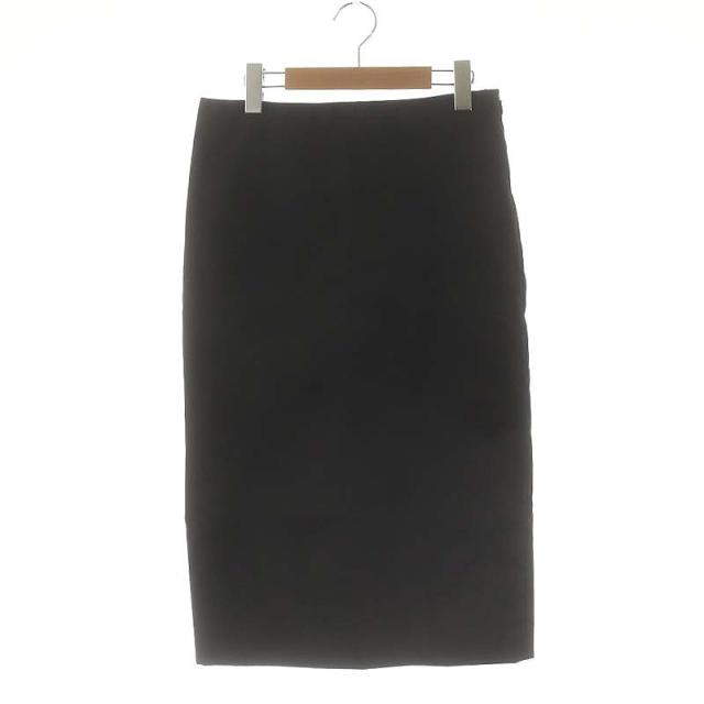 【中古】プラダ PRADA 22年 トライアングルプレート ナイロンスカート ロング 38 黒 ブラック 21H924 /MI ■OS ■SH