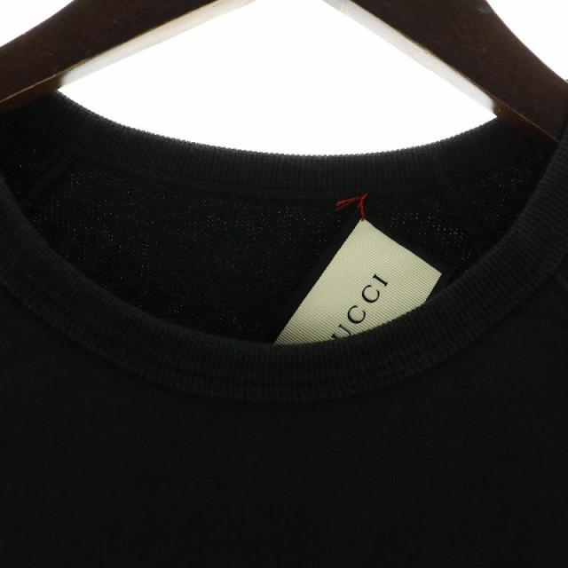【中古】グッチ GUCCI バードエンブロイダリー スウェット トレーナー クルーネック 鳥 刺繍 長袖 S 黒 /XZ ■GY19_6