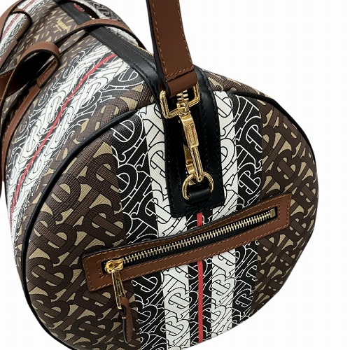 【中古】バーバリー BURBERRY TB 総柄 モノグラム 2WAY ドラム ボストンバッグ 茶 マルチ ITPELGDI11CAR ☆AA★_7