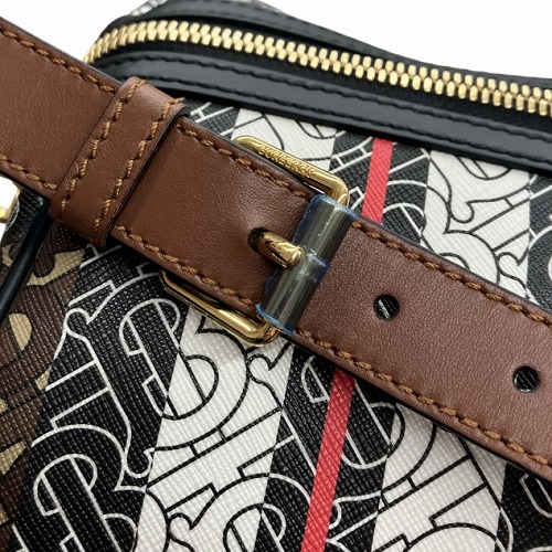【中古】バーバリー BURBERRY TB 総柄 モノグラム 2WAY ドラム ボストンバッグ 茶 マルチ ITPELGDI11CAR ☆AA★_8