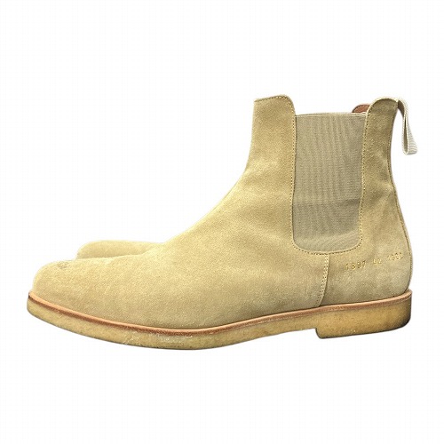 【中古】コモンプロジェクト COMMON PROJECTS スウェード サイドゴア チェルシー ブーツ ベージュ 42 1897 42 1302
