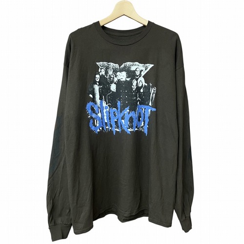 【中古】PRESURES プレジャーズ × Slipknot スリップノット COMPASS Tシャツ 長袖 茶 ブラウン XL メンズ