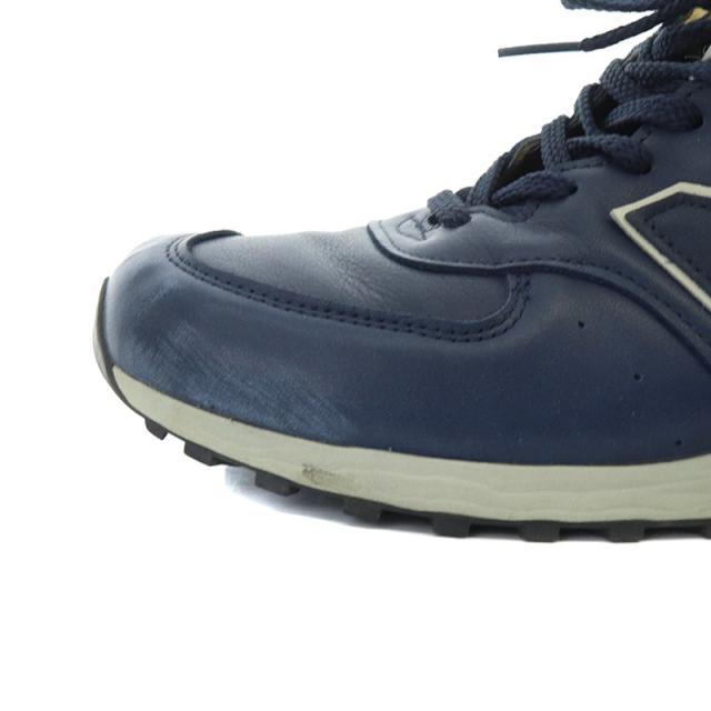 【中古】ニューバランス NEW BALANCE M576CNN UK製 オールレザー スニーカー US9 27.5cm 紺 ネイビー /SY ■OS メンズ