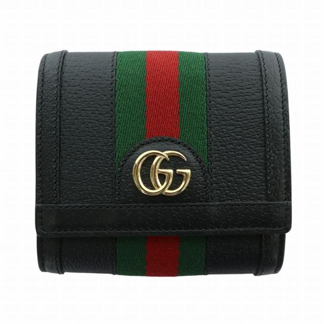 GUCCI 折り財布 二つ折り マーモント レザー ブラック 324✨美品