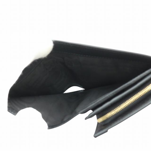 【中古】グッチ GUCCI GGマーモント オフィディア 二つ折り財布 レザー 箱付き 黒 ブラック 719887 /MW ■GY12 ■OH 中古】グッチ GUCCI GGマーモント オフィディア 二つ折り財布 レザー