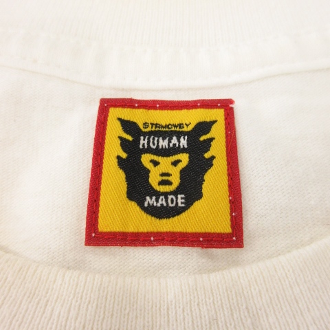 【中古】ヒューマンメイド HUMAN MADE × ヴェルディ VERDY “VICK” VICK T-SHIRT Tシャツ 長袖 XL 白 /MN16 ■GY12