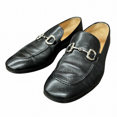 中古】グッチ GUCCI ホースビット ローファー レザー 黒 中古】グッチ GUCCI ホースビット ローファー レザー 黒