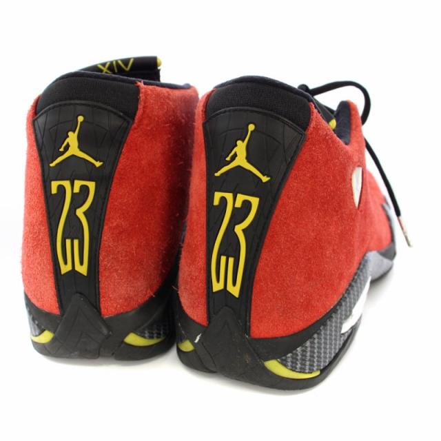 【中古】ナイキ 2014年製 Air Jordan 14 Retro Challenge Red Ferrari スニーカー US8.5 26.5cm 赤 654459-670 メンズ